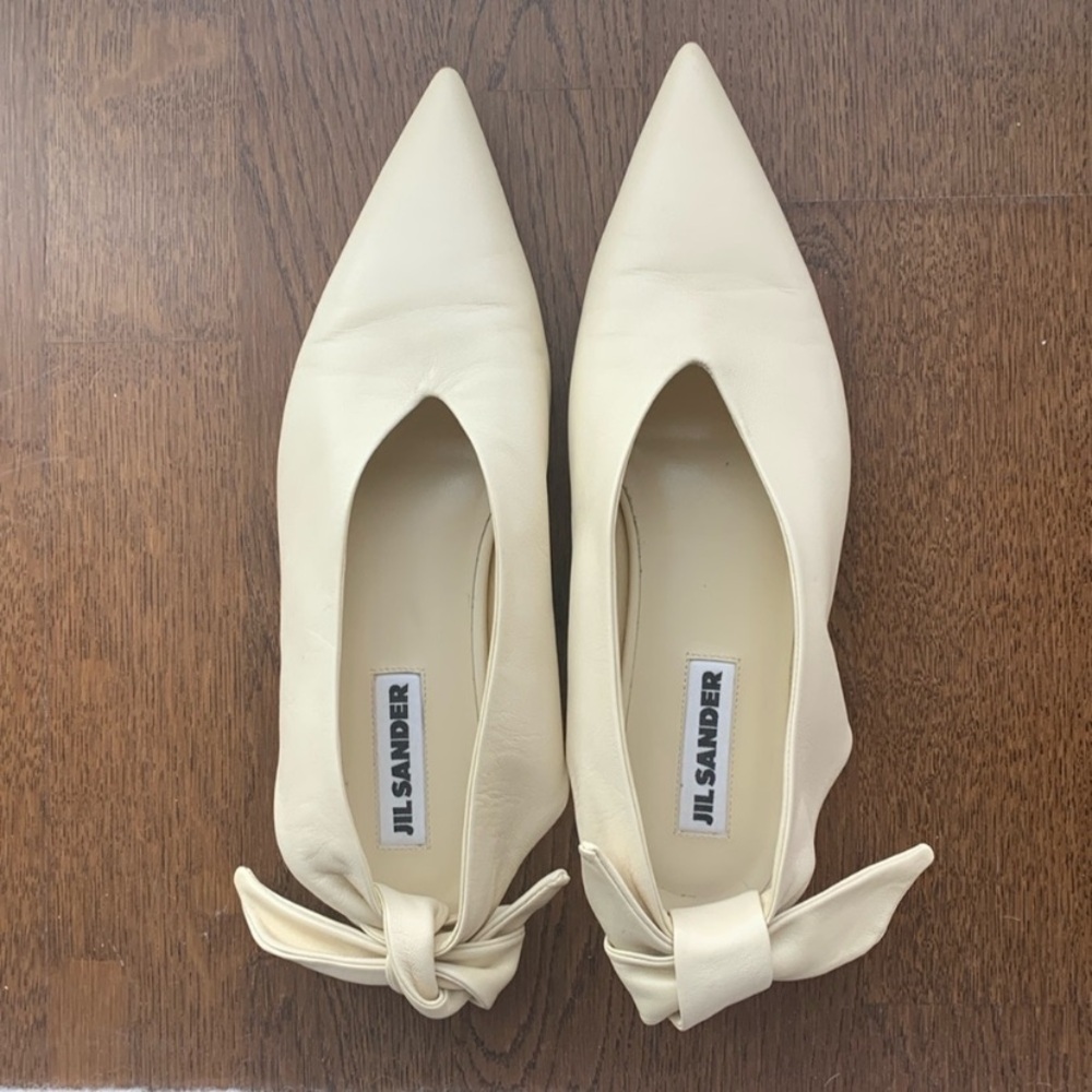 Jil Sander sling back flats